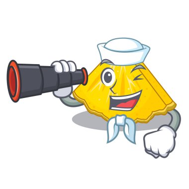 Denizci ile dürbün ananas dilim karikatür buzdolabı