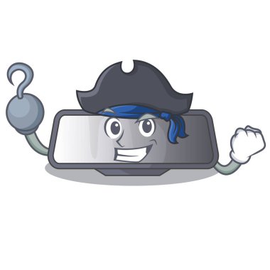 Maskot ile izole korsan dikiz aynası