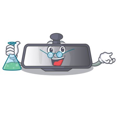 Profesör çizgi film şekil dikiz aynasında