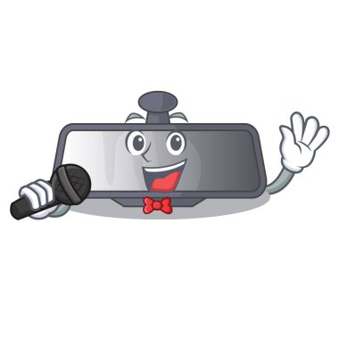 Şarkı çizgi film araba dikiz aynasında