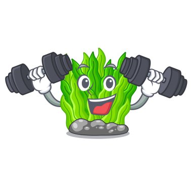Fitness yeşil yosun karikatür şeklinde