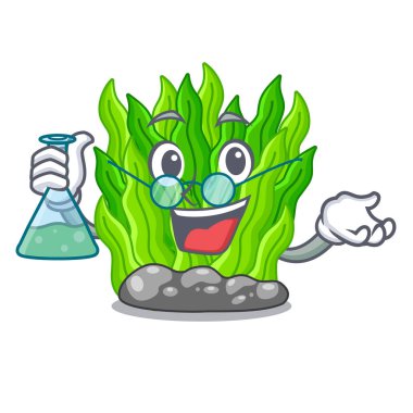 Karakteri ile izole Profesör yeşil yosun