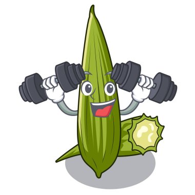 İçinde Fitness lif kabağı bir maskot sepeti