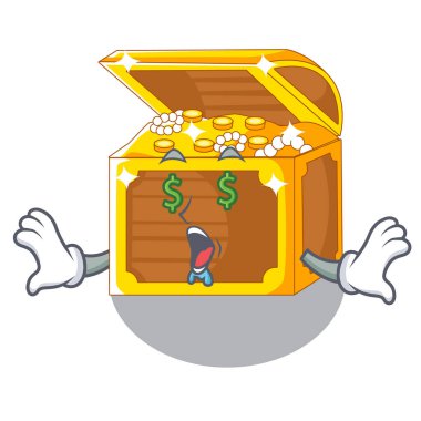 Çizgi film tablosunun üst kısmındaki para göz minyatür sualtı hazinesi