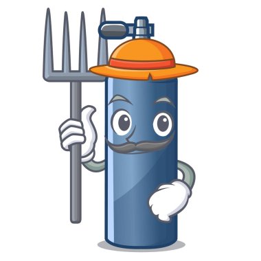 Çiftçi Hava tankı karikatür şeklinde dalış