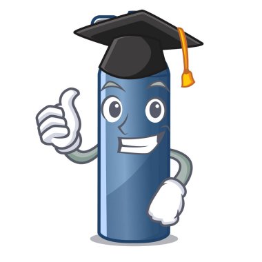 Mezuniyet Hava tankı dalış maskotu izole