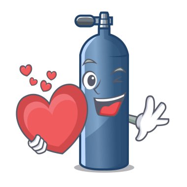 Karakter şekli dalış kalp minyatür Hava tankı ile