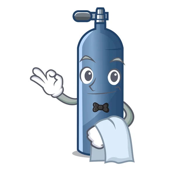 服务员微型气罐潜水特征形状 — 图库矢量图片