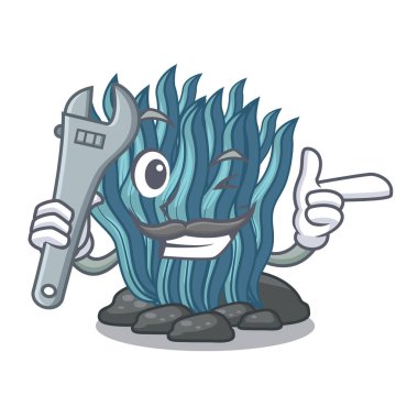 Mekanik mavi deniz yosunu oyuncaklar karikatür şeklinde