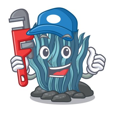 Tesisatçı mavi deniz yosunu oyuncaklar karikatür şeklinde