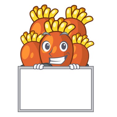 Yönetim Kurulu turuncu mercan kayalığı oyuncaklar şekil karikatür ile sırıtarak