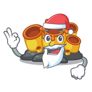Şekil maskot Santa turuncu sünger mercan