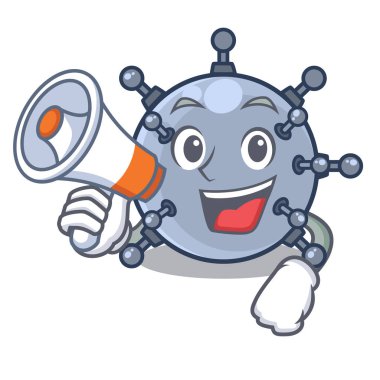 Maskot ile izole megafon madeni sualtı ile