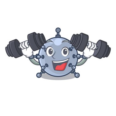 Spor maden sualtı maskot ile izole