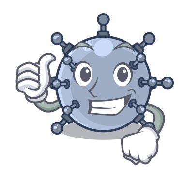 Başparmak yukarıya benim sualtı içinde karikatür şekil