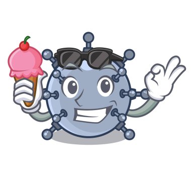 Karikatür şeklinde sualtı dondurma madeni ile