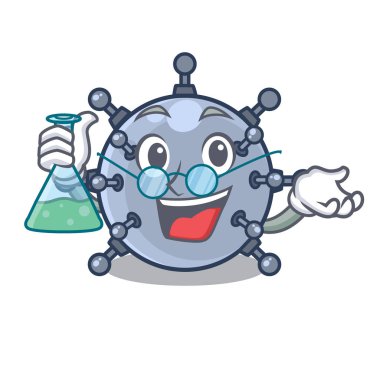 Karikatür şekli içinde sualtı Profesör maden