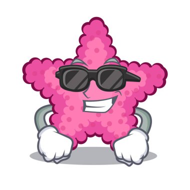 Karikatür şeklinde süper serin pembe yıldız balığı