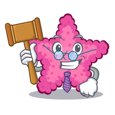 Maskot kum üzerinde Yargıç pembe yıldız balığı hayvan