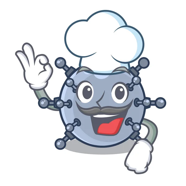 Mina Chef subaquático na forma de desenhos animados — Vetor de Stock
