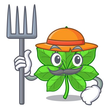 Karikatürde izole Çiftçi at kestanesi