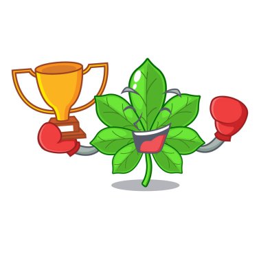 Karikatür kaplar içinde boks kazanan at kestane