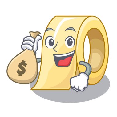 Şekil karakterlerine para çantası maskeleme bandı ile