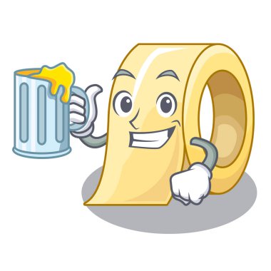 Maskotu ile izole suyu maskeleme bandı ile