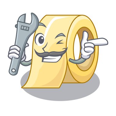 Bir karikatür kutusunda mekanik maskeleme bandı