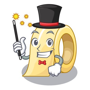 Sihirbaz maskeleme kaseti bir karikatür kutusunda