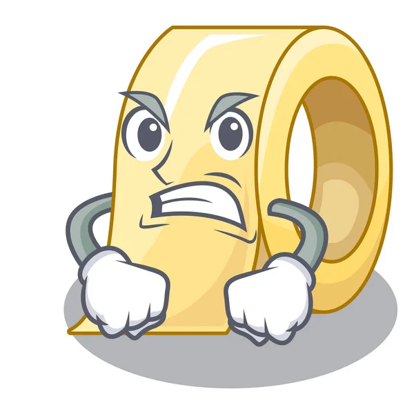 Angry masking tape geïsoleerd met de mascotte — Stockvector