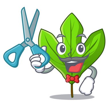 Berber Sassafras yaprak karakter izole