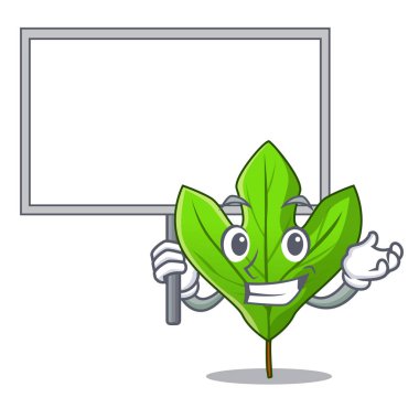 Pano Sassafras yaprak karakter izole getir