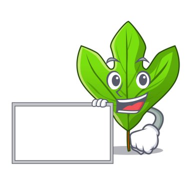 Pano Sassafras yaprak karakterinde izole ile