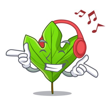 Maskot tencere müzik Sassafras yaprak dinleme