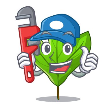 Şekil karikatür tesisatçı Sassafras yaprak