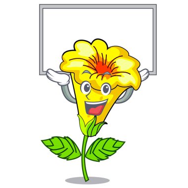 Şekil karikatür at Board Allamanda çiçek