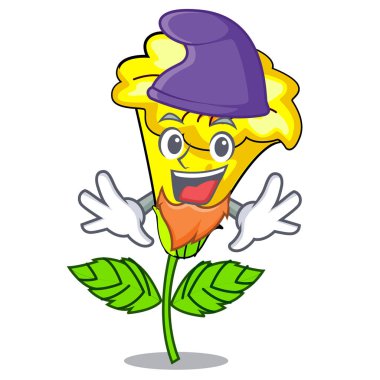 Şekil karikatür Elf Allamanda çiçek