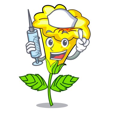 Hemşire Allamanda çiçekler karakter kök sopa