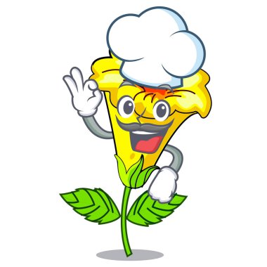 Chef Allamanda çiçekler karakter kök sopa