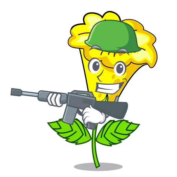 Armia Allamanda kwiat w kształcie kreskówki — Wektor stockowy