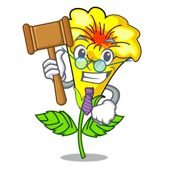 Domaren Allamanda blomma isolerad i maskot — Stock vektor