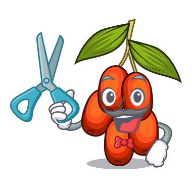 Bir karikatür kase içinde berber hünnap meyve