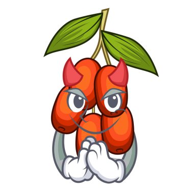 Şekil maskot şeytan hünnap meyve