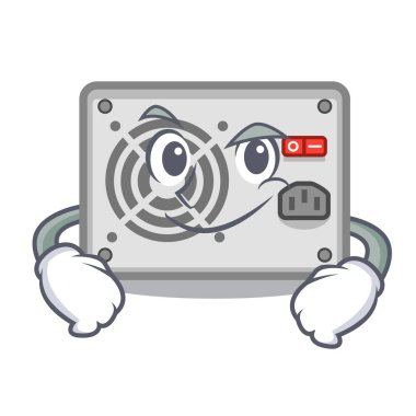 Şekil karakter Smirking güç kaynağı