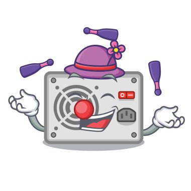 Bilgisayardaki hokkabazlık karikatür güç kaynağı