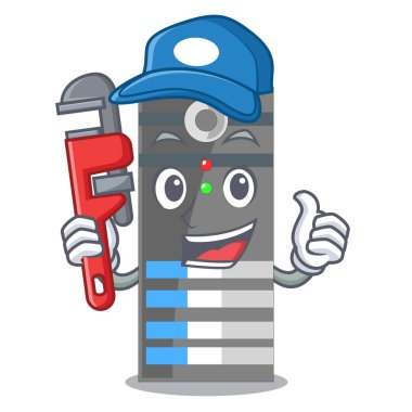 Tesisatçı veri sunucusu karikatür tablolar yukarıda