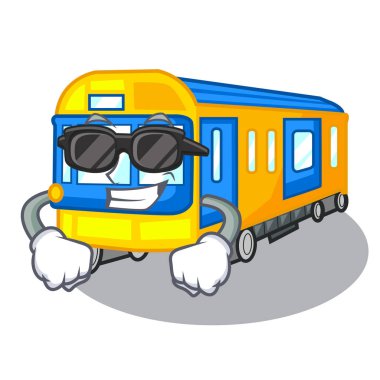 Süper cool metro tren oyuncak şekil Mascot