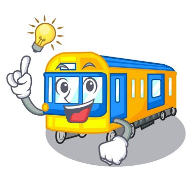Tablonun üst çizgi film tren bir fikir minyatür metro var