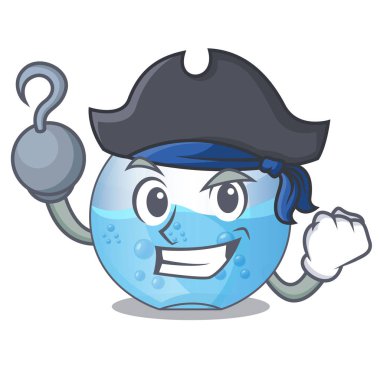 Korsan kase akvaryum ile karikatür izole